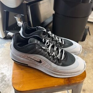 Nike Black and Gray Air Max shoes